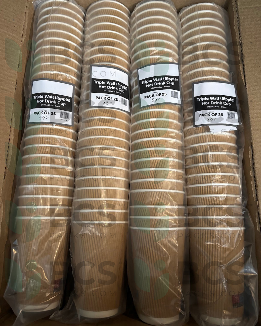 Ripple Coffee Cups – Brown (100units)