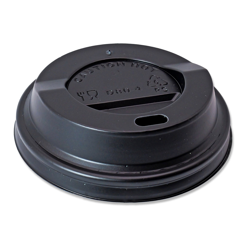 Sip Through PS Domed Black Lids (1000 units)