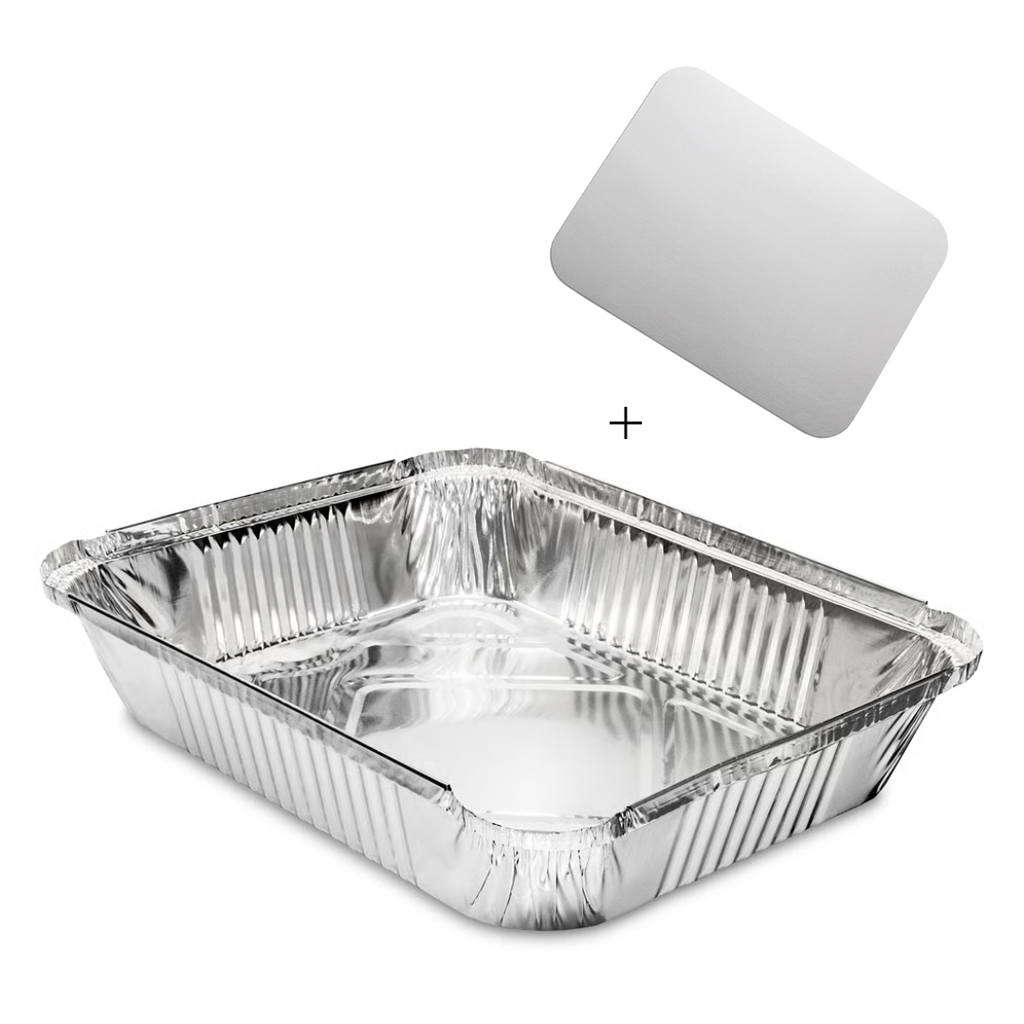 Foil Half Gastro Container 3.8 L/135oz With Foil Lid (125 units)