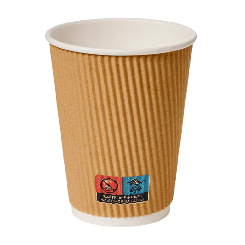 Ripple Coffee Cups – Brown (100units)
