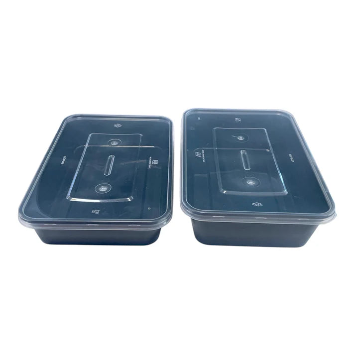 Microwave Container PP | Black base (125 Units)