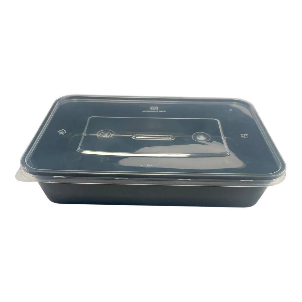 Microwave Container PP | Black base (125 Units)