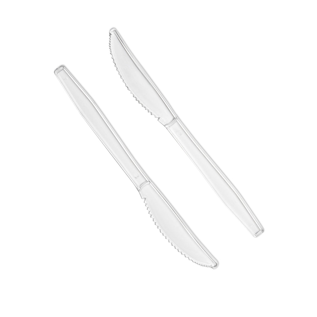 Clear Premium Reusable PS Knife (165mm/6.5") 1000 units